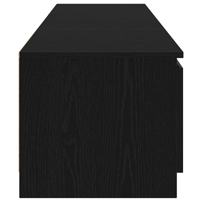 vidaXL TV Cabinet Black Oak 140 x 38.5 x 36 cm Engineered Wood