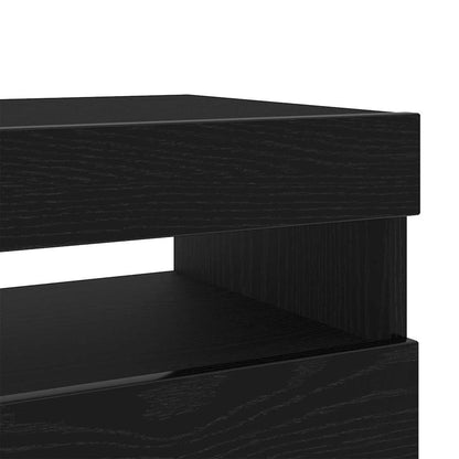 vidaXL TV Cabinet Black Oak 100 x 35 x 40 cm Engineered Wood