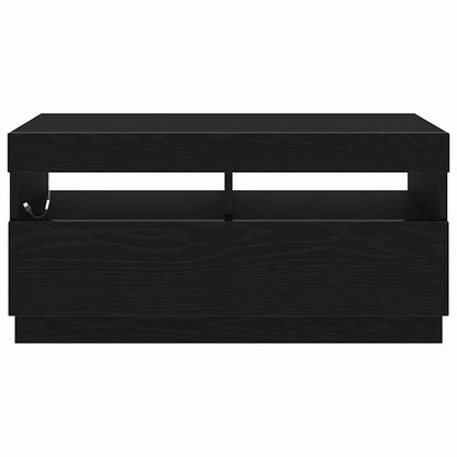 vidaXL TV Cabinet Black Oak 80 x 35 x 40 cm Engineered Wood