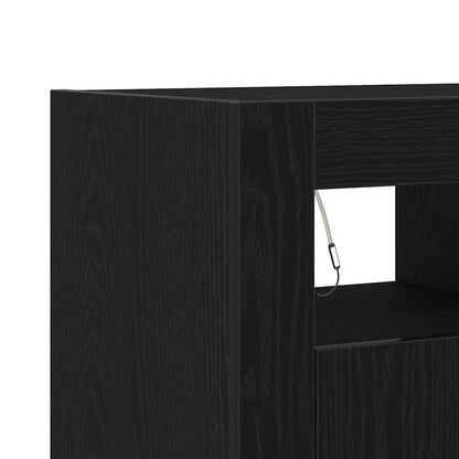 vidaXL Sideboard Black Oak 80 x 35 x 75 cm Engineered Wood