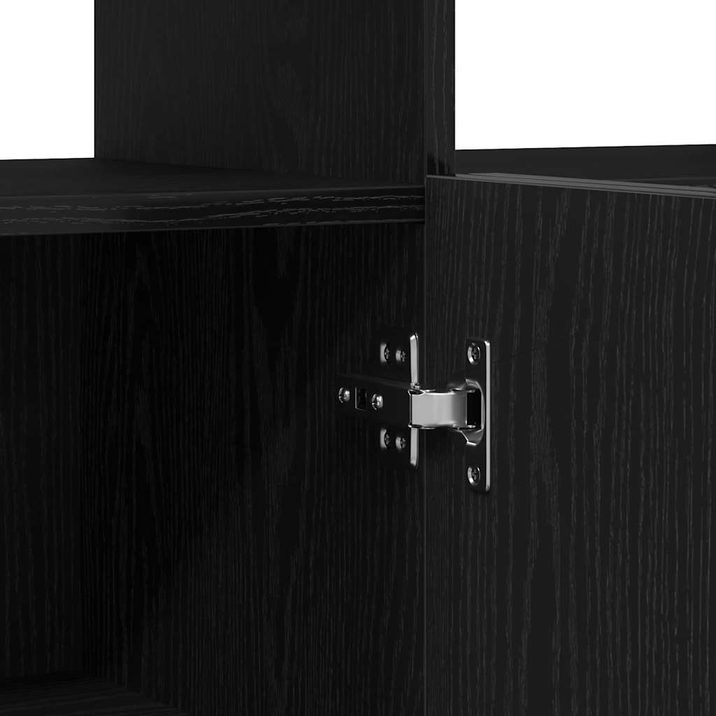 vidaXL Sideboard Black Oak 80 x 35 x 75 cm Engineered Wood
