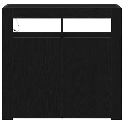 vidaXL Sideboard Black Oak 80 x 35 x 75 cm Engineered Wood