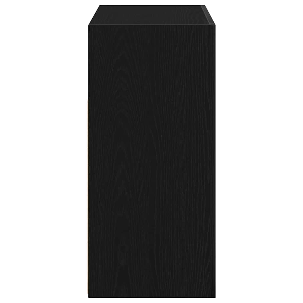 vidaXL Sideboard Black Oak 80 x 35 x 75 cm Engineered Wood