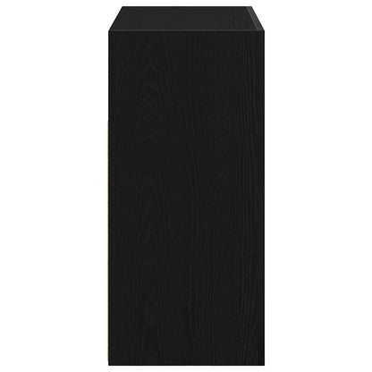 vidaXL Sideboard Black Oak 80 x 35 x 75 cm Engineered Wood