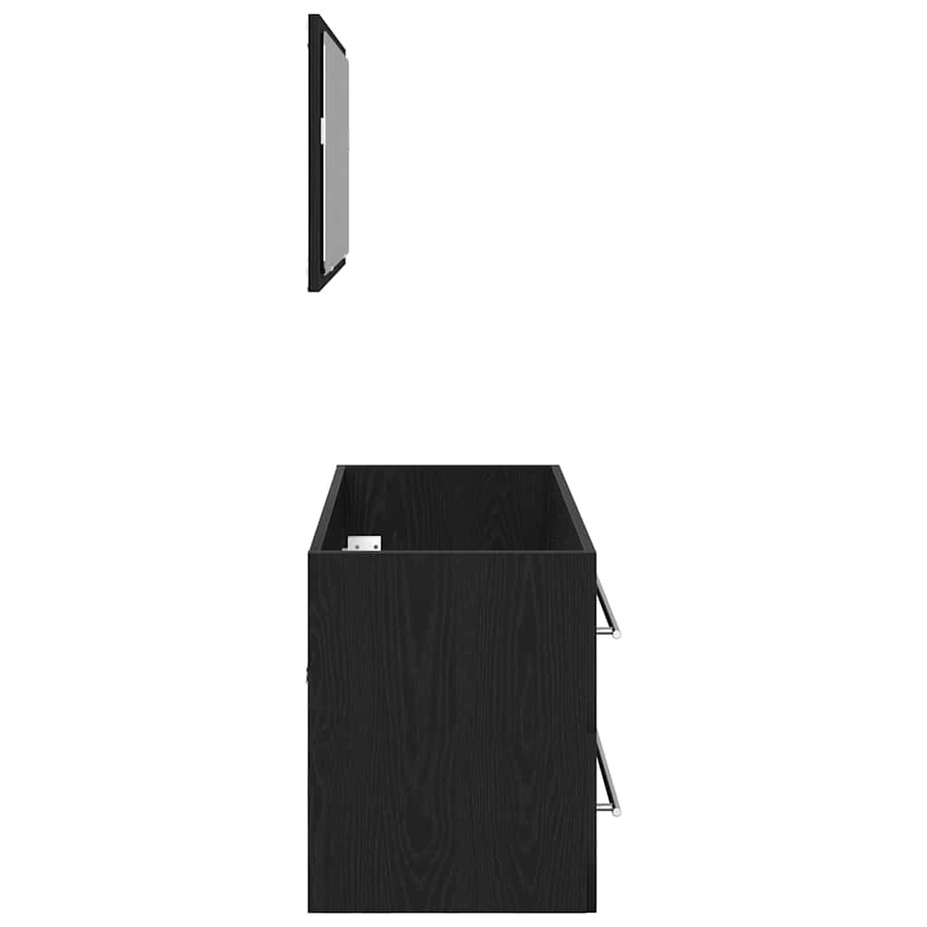 vidaXL Sink Cabinet Black Oak 90 x 45 x 1.5 cm Engineered Wood