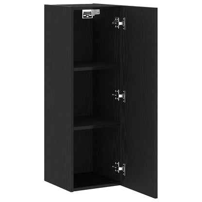 vidaXL Wall TV Cabinet 2 pcs Black Oak 30.5 x 28.5 x 90 cm