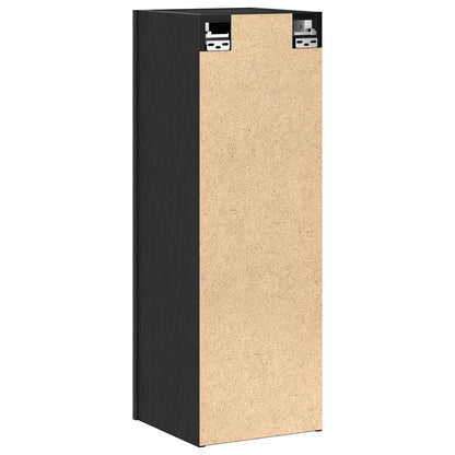 vidaXL Wall TV Cabinet 2 pcs Black Oak 30.5 x 28.5 x 90 cm