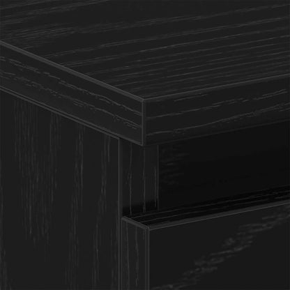 vidaXL Bedside Cabinet Black Oak 40 x 30 x 39 cm Engineered Wood