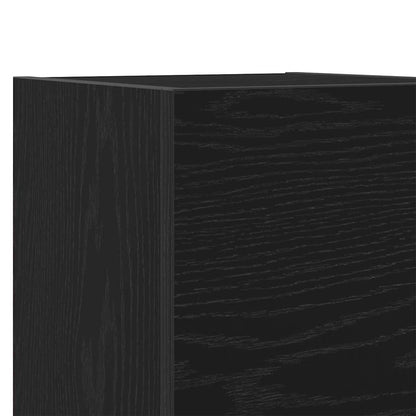 vidaXL Wall Mounted TV Cabinet Black Oak 30.5 x 30 x 30 cm