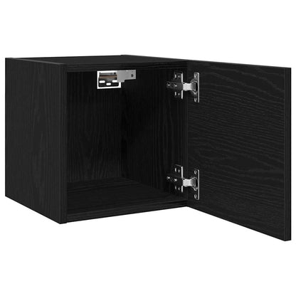 vidaXL Wall Mounted TV Cabinet Black Oak 30.5 x 30 x 30 cm