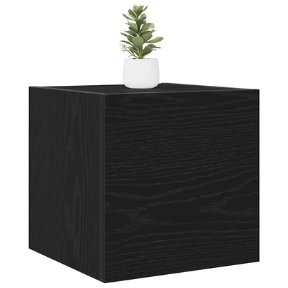 vidaXL Wall Mounted TV Cabinet Black Oak 30.5 x 30 x 30 cm