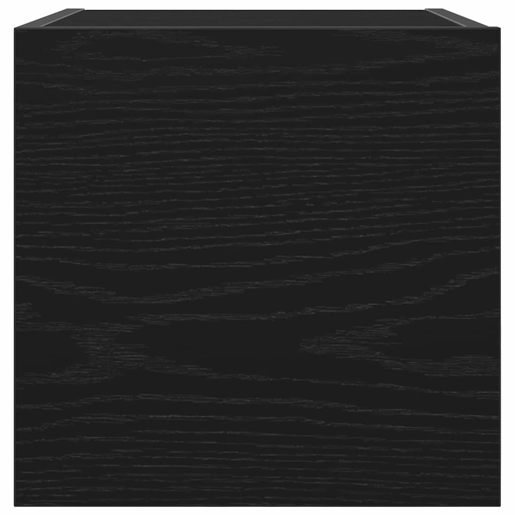 vidaXL Wall Mounted TV Cabinet 2 pcs Black Oak 30.5 x 30 x 30 cm