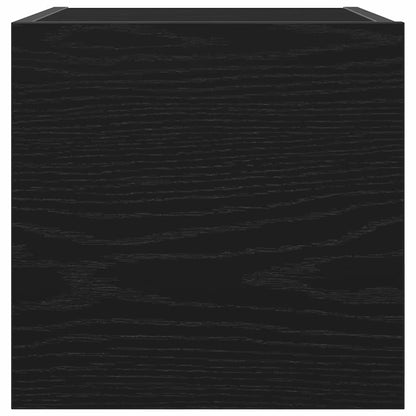 vidaXL Wall Mounted TV Cabinet 2 pcs Black Oak 30.5 x 30 x 30 cm