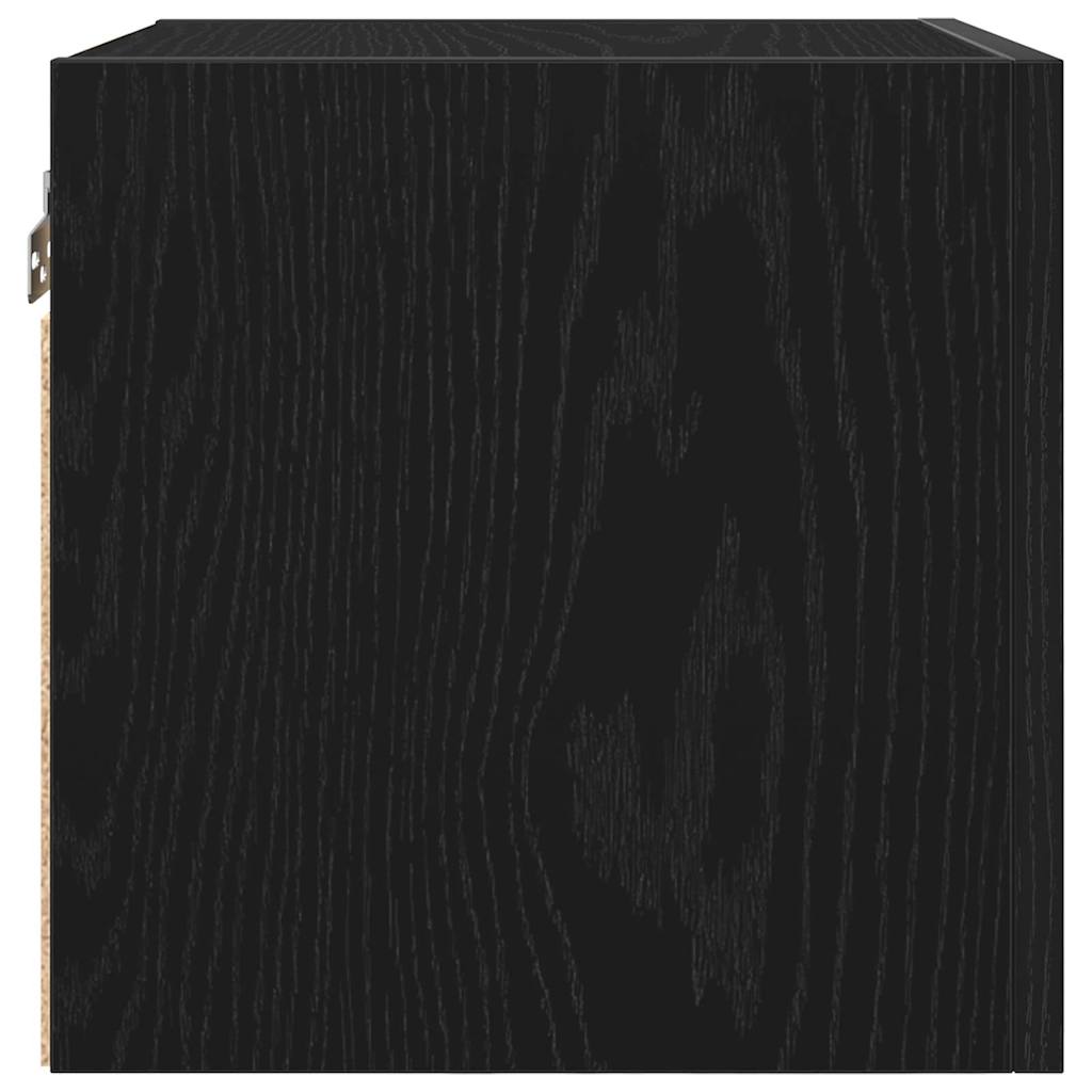 vidaXL Wall Mounted TV Cabinet 2 pcs Black Oak 30.5 x 30 x 30 cm
