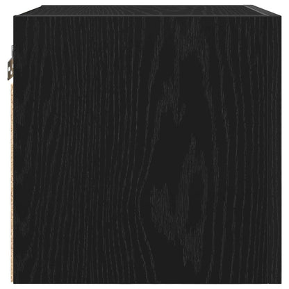 vidaXL Wall Mounted TV Cabinet 2 pcs Black Oak 30.5 x 30 x 30 cm