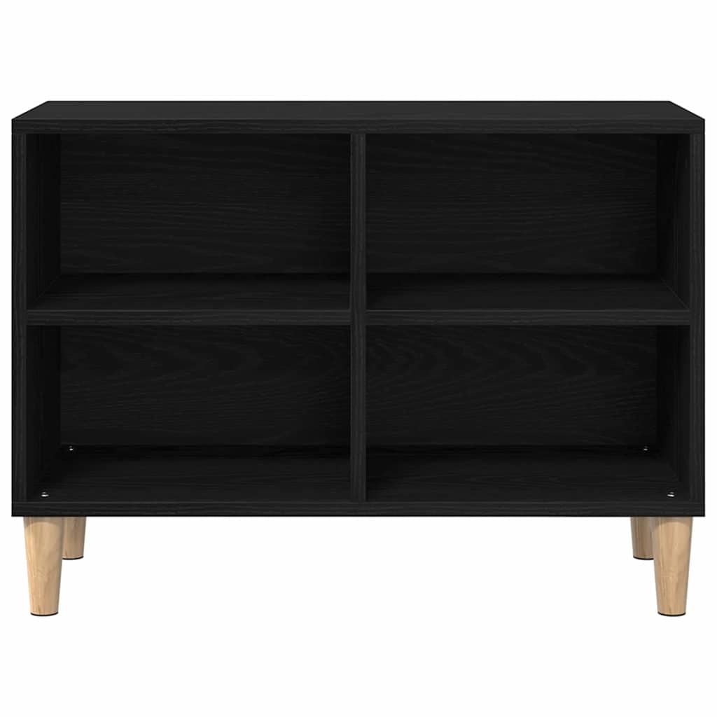 vidaXL TV Cabinet Black Oak 69.5 x 30 x 50 cm Engineered Wood