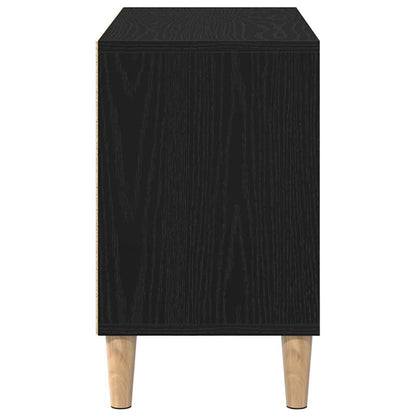 vidaXL TV Cabinet Black Oak 69.5 x 30 x 50 cm Engineered Wood