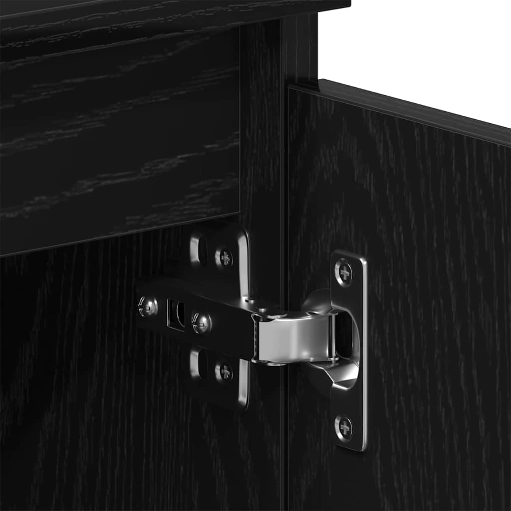 vidaXL TV Cabinet 102 x 35 x 50 cm Black Oak Engineered Wood