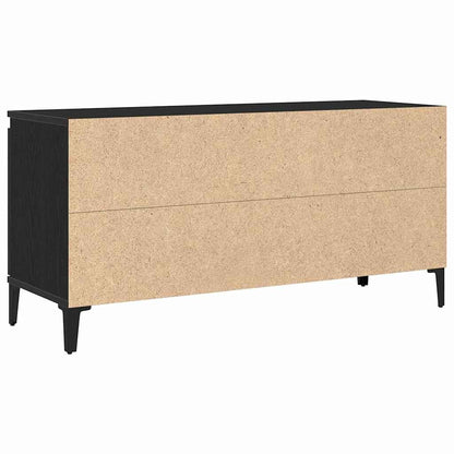 vidaXL TV Cabinet 102 x 35 x 50 cm Black Oak Engineered Wood