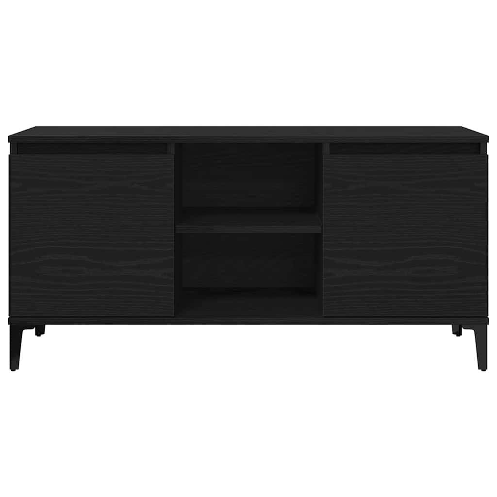 vidaXL TV Cabinet Black Oak 102 x 35 x 50 cm Engineered Wood