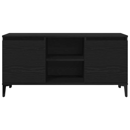 vidaXL TV Cabinet Black Oak 102 x 35 x 50 cm Engineered Wood