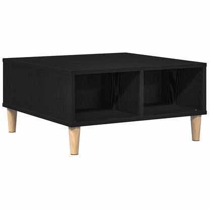 vidaXL Coffee Table Black Oak 60 x 60 x 30 cm Engineered Wood