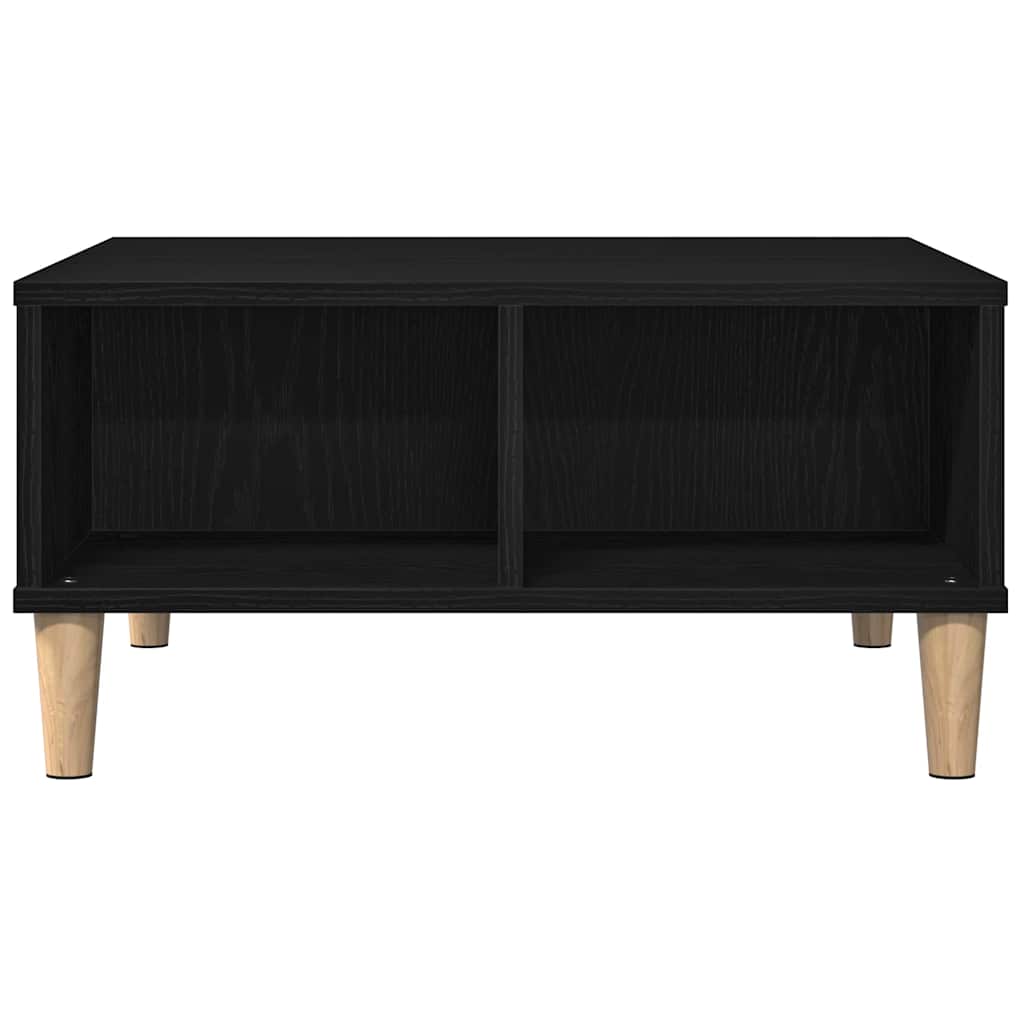 vidaXL Coffee Table Black Oak 60 x 60 x 30 cm Engineered Wood