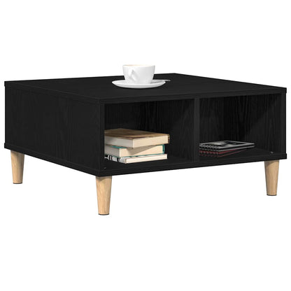 vidaXL Coffee Table Black Oak 60 x 60 x 30 cm Engineered Wood