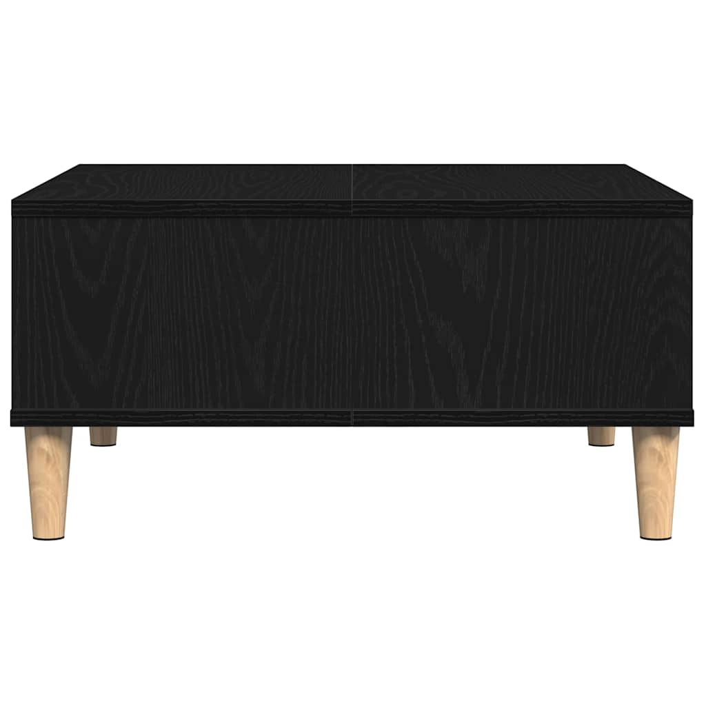 vidaXL Coffee Table Black Oak 60 x 60 x 30 cm Engineered Wood