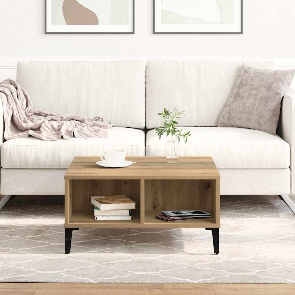 vidaXL Coffee Table Artisan Oak 60 x 60 x 30 cm