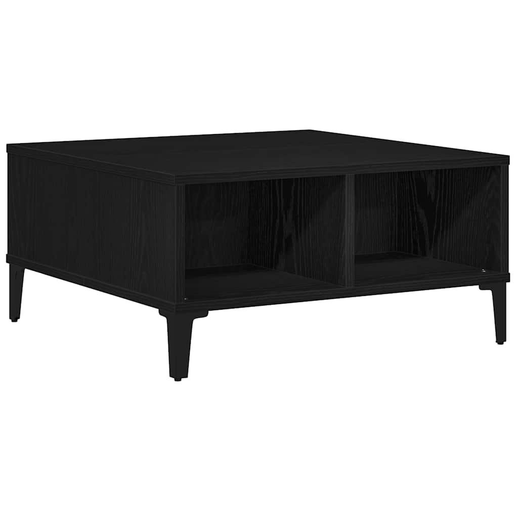 vidaXL Coffee Table Black Oak 60 x 60 x 30 cm