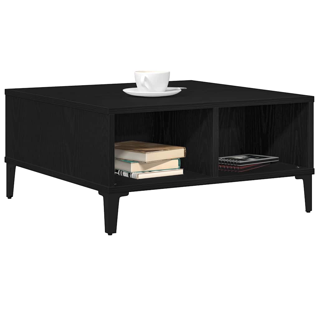 vidaXL Coffee Table Black Oak 60 x 60 x 30 cm