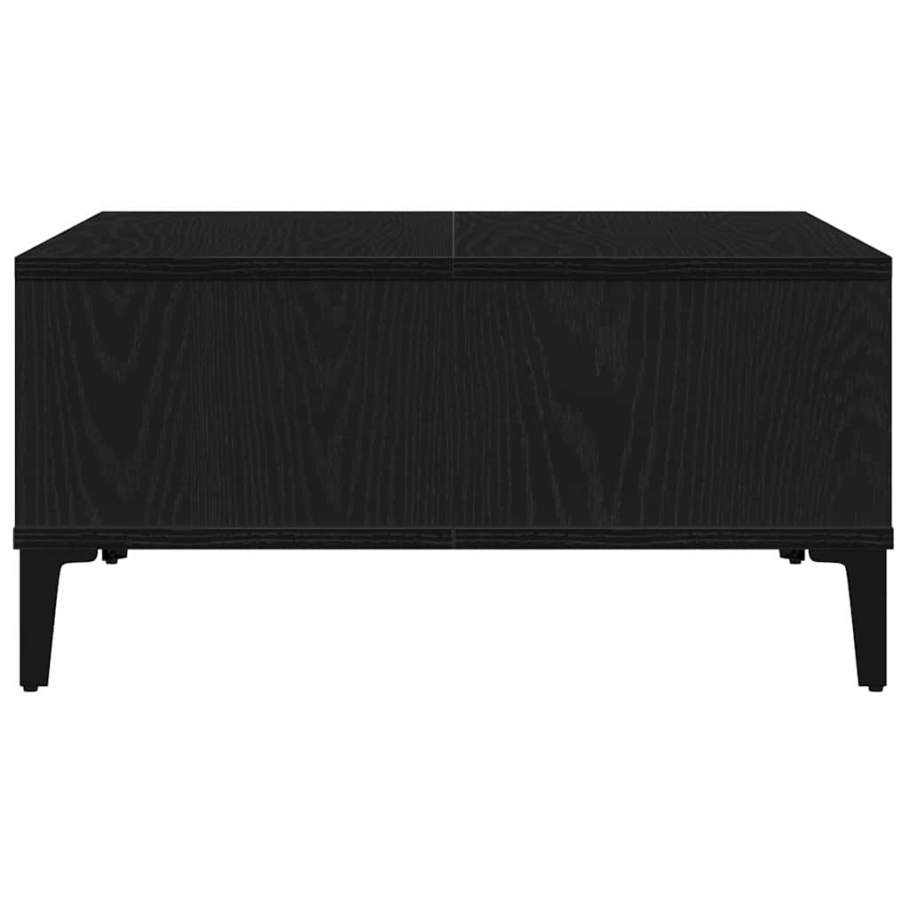 vidaXL Coffee Table Black Oak 60 x 60 x 30 cm