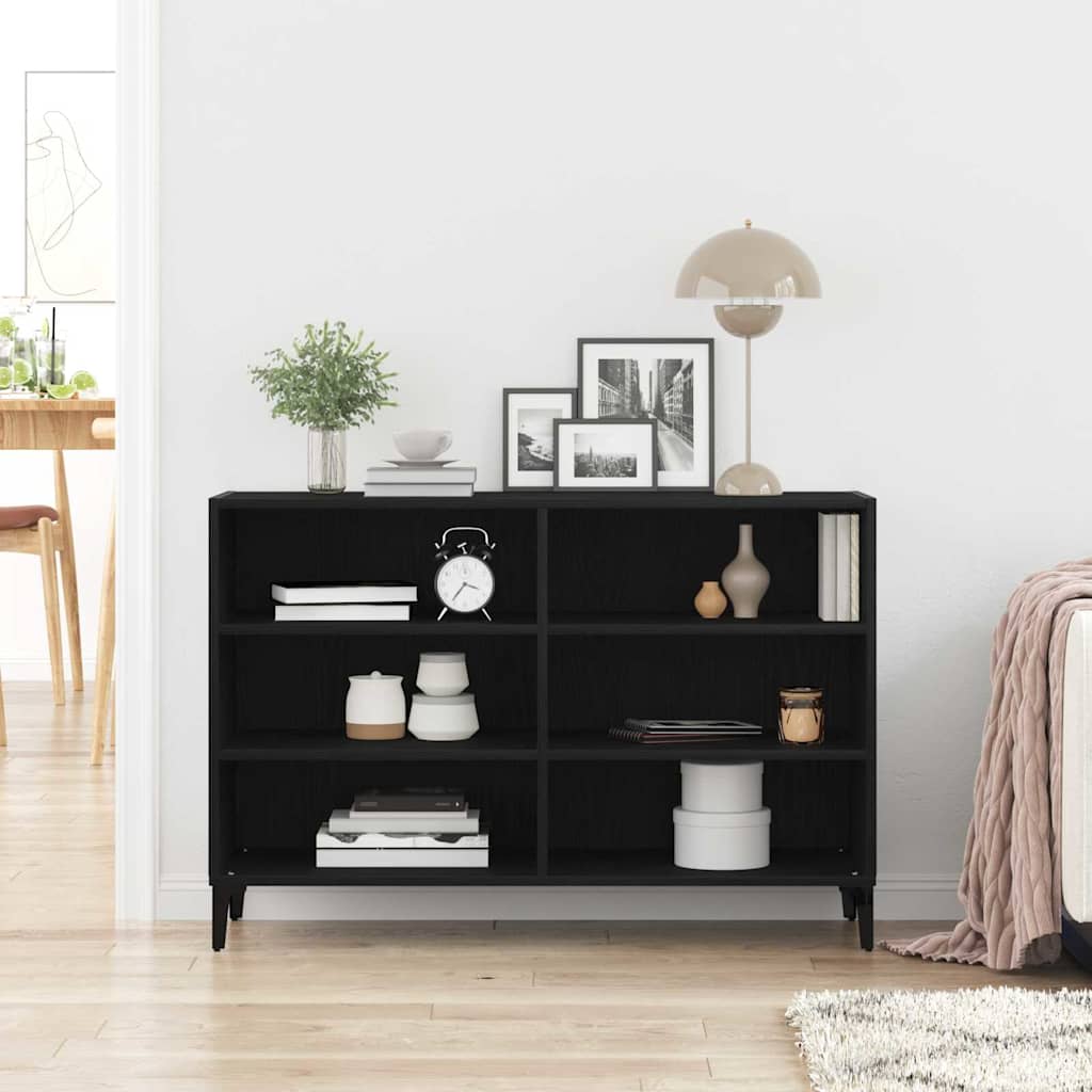 vidaXL Sideboard Black Oak 103.5 x 35 x 70 cm Engineered Wood