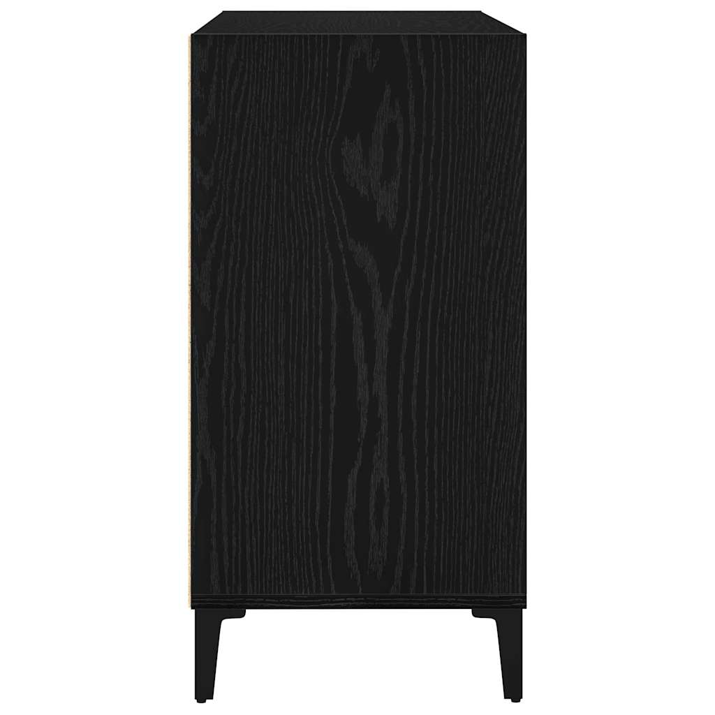 vidaXL Sideboard Black Oak 103.5 x 35 x 70 cm Engineered Wood