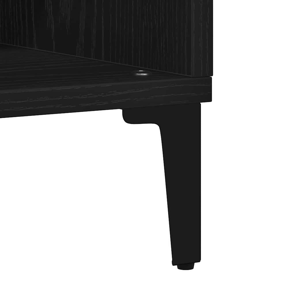 vidaXL Sideboard Black Oak 57 x 35 x 70 cm Engineered Wood