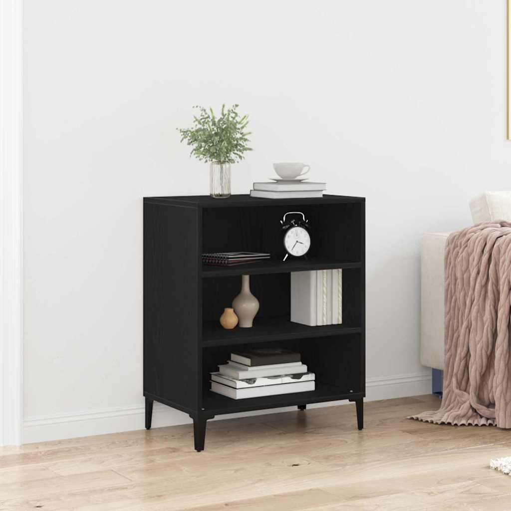 vidaXL Sideboard Black Oak 57 x 35 x 70 cm Engineered Wood