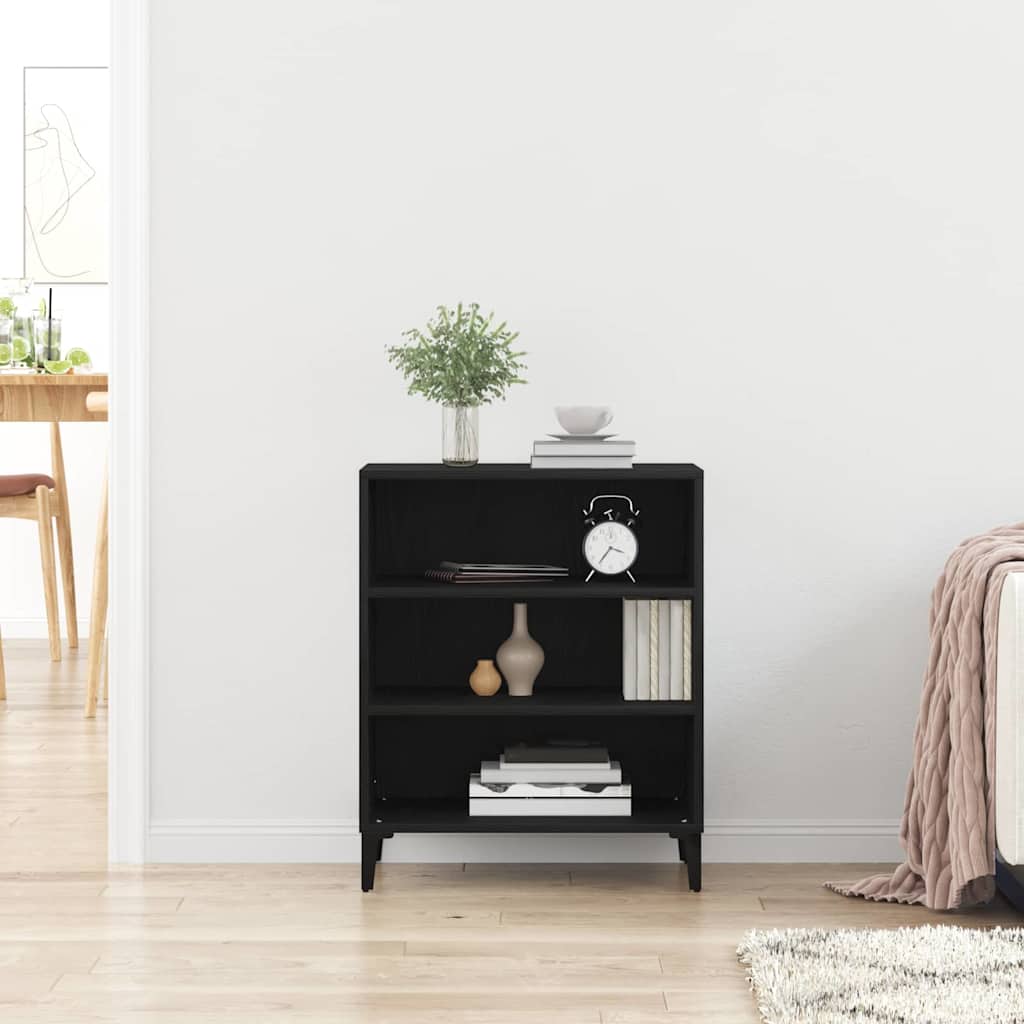 vidaXL Sideboard Black Oak 57 x 35 x 70 cm Engineered Wood