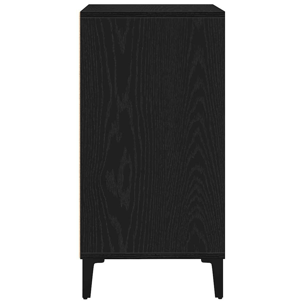 vidaXL Sideboard Black Oak 57 x 35 x 70 cm Engineered Wood