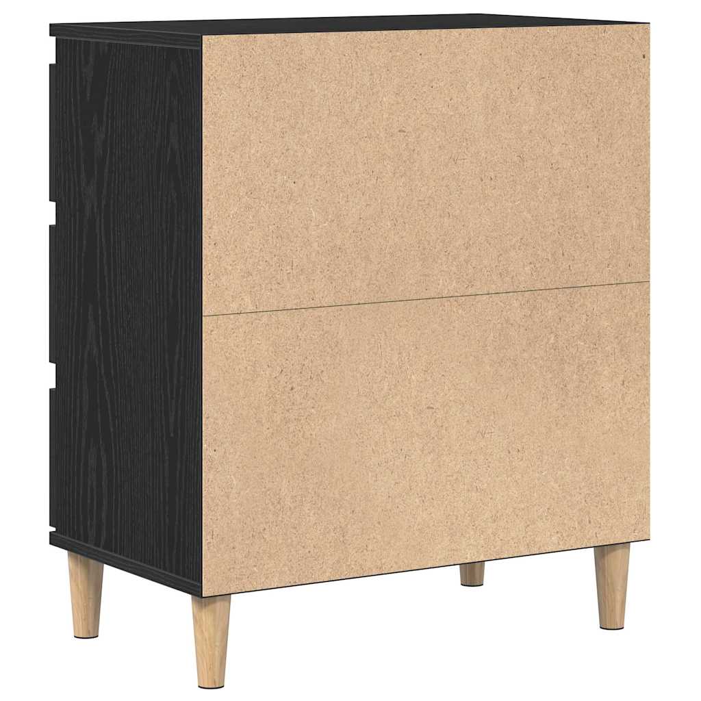 vidaXL Sideboard with Drawer Black Oak 60 x 35 x 70 cm Engineered Wood