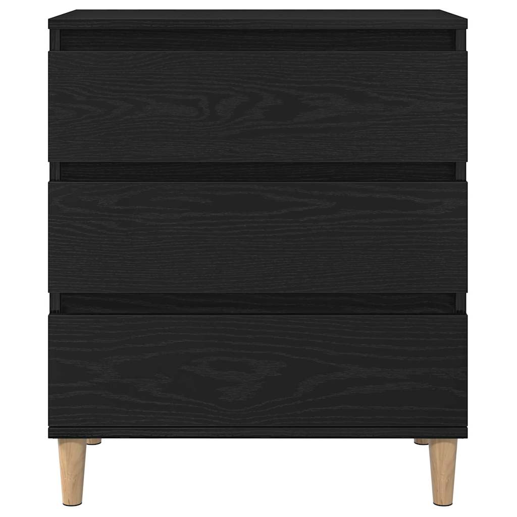vidaXL Sideboard with Drawer Black Oak 60 x 35 x 70 cm Engineered Wood