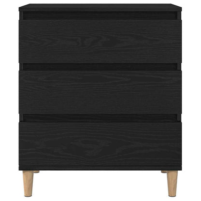vidaXL Sideboard with Drawer Black Oak 60 x 35 x 70 cm Engineered Wood