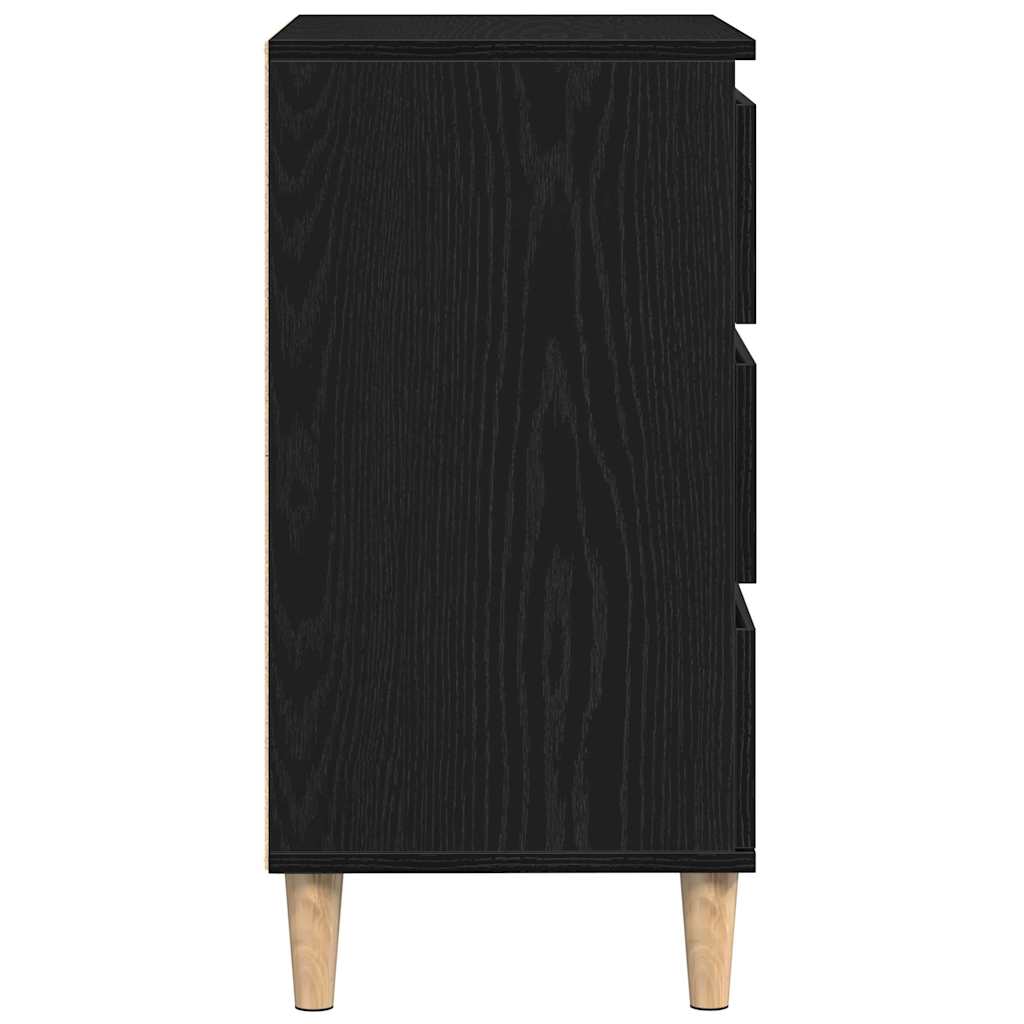 vidaXL Sideboard with Drawer Black Oak 60 x 35 x 70 cm Engineered Wood