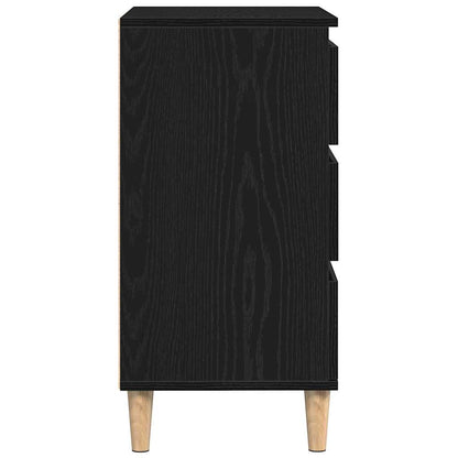 vidaXL Sideboard with Drawer Black Oak 60 x 35 x 70 cm Engineered Wood