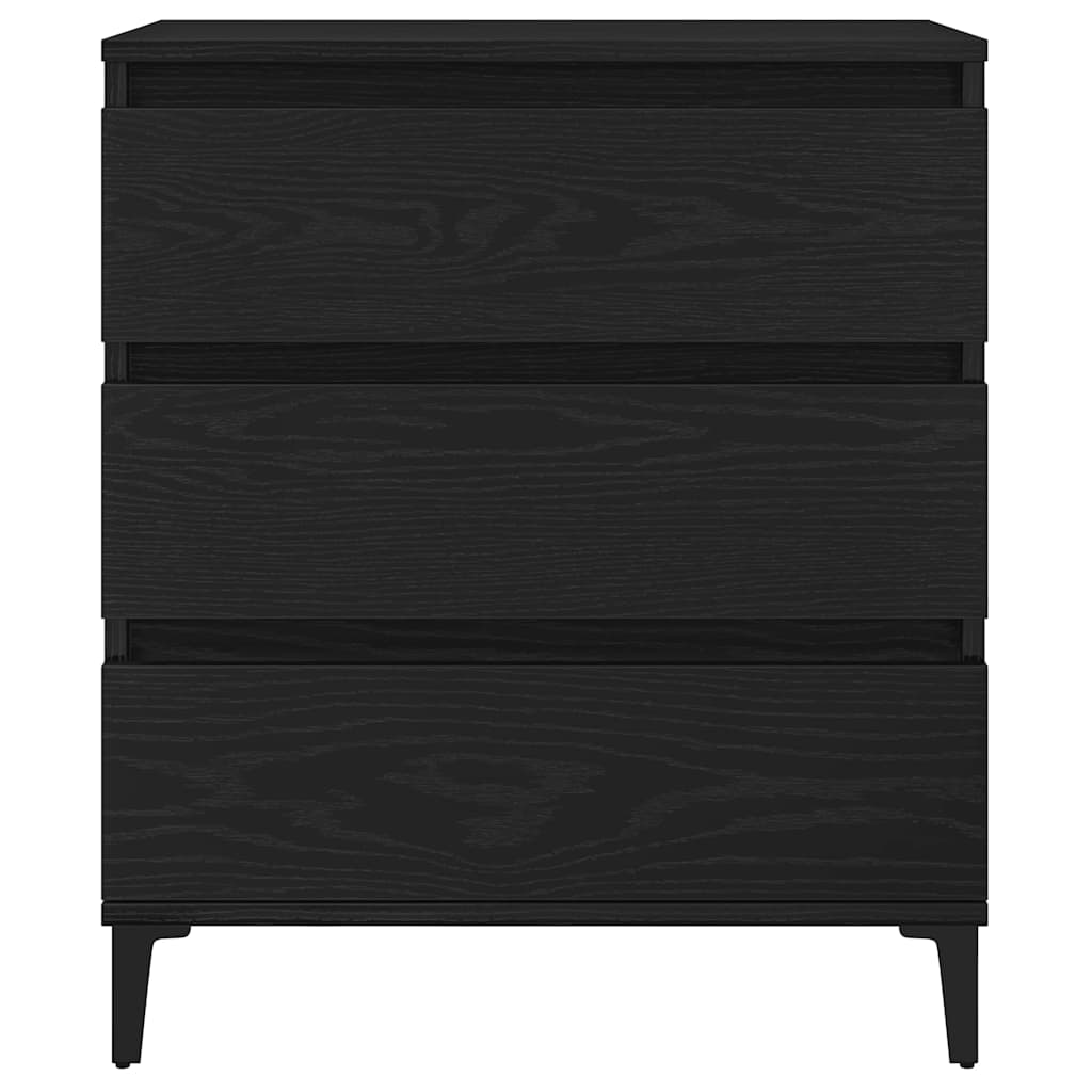 vidaXL Sideboard with Drawer Black Oak 60 x 35 x 70 cm Engineered Wood