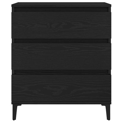 vidaXL Sideboard with Drawer Black Oak 60 x 35 x 70 cm Engineered Wood