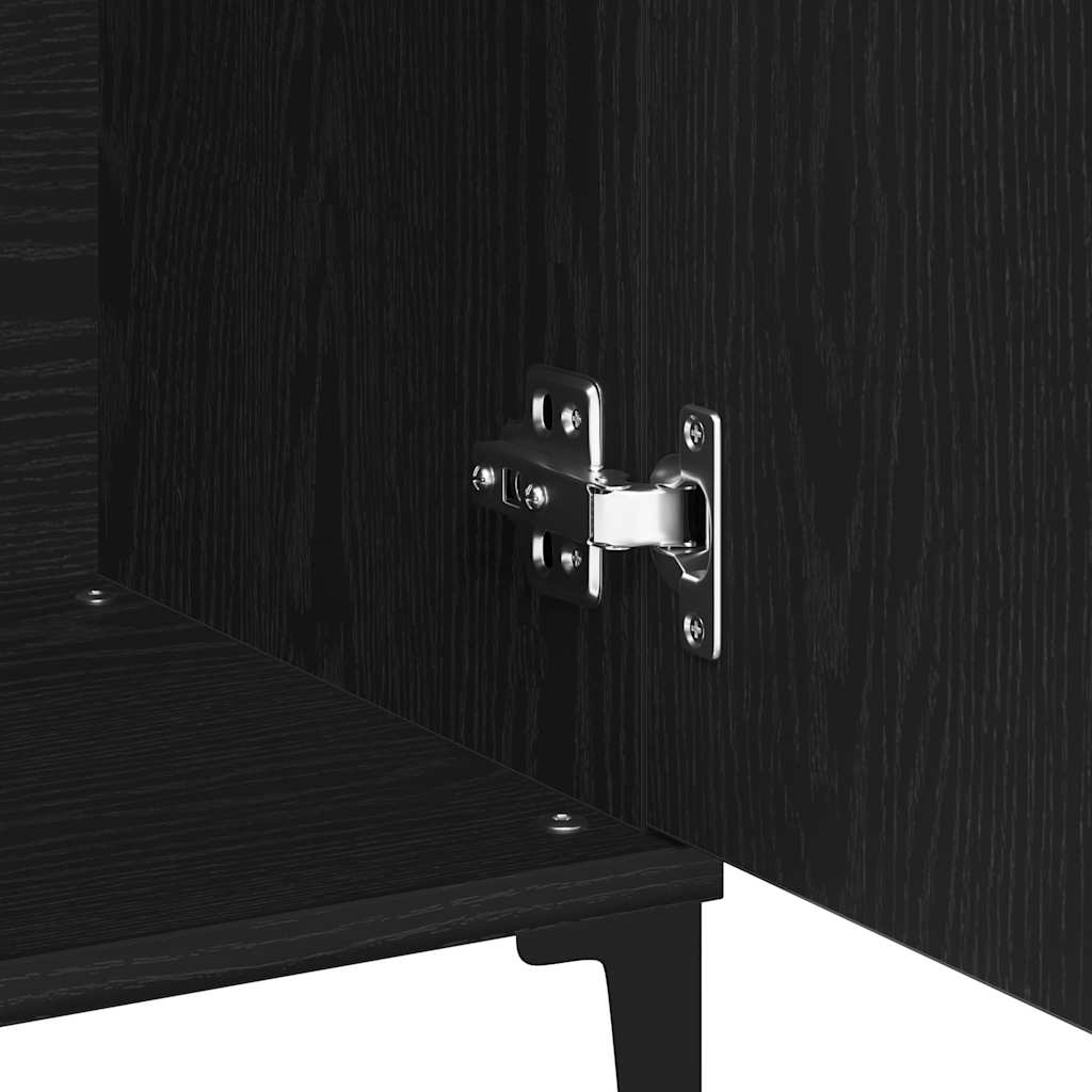 vidaXL Sideboard Black Oak 104 x 35 x 70 cm Engineered Wood