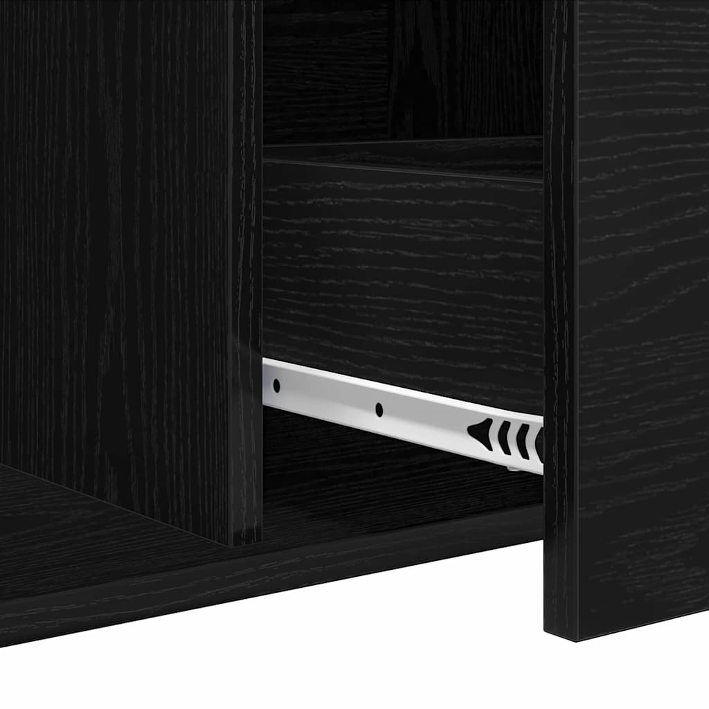 vidaXL Sideboard Black Oak 104 x 35 x 70 cm Engineered Wood