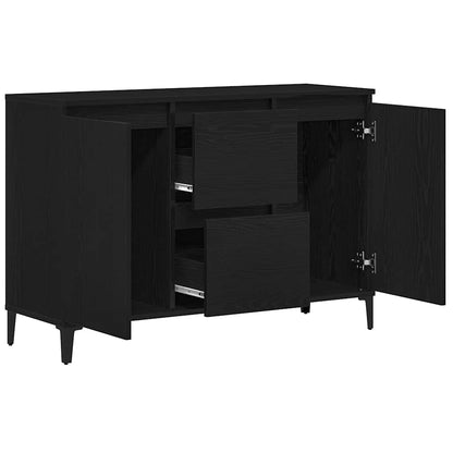 vidaXL Sideboard Black Oak 104 x 35 x 70 cm Engineered Wood