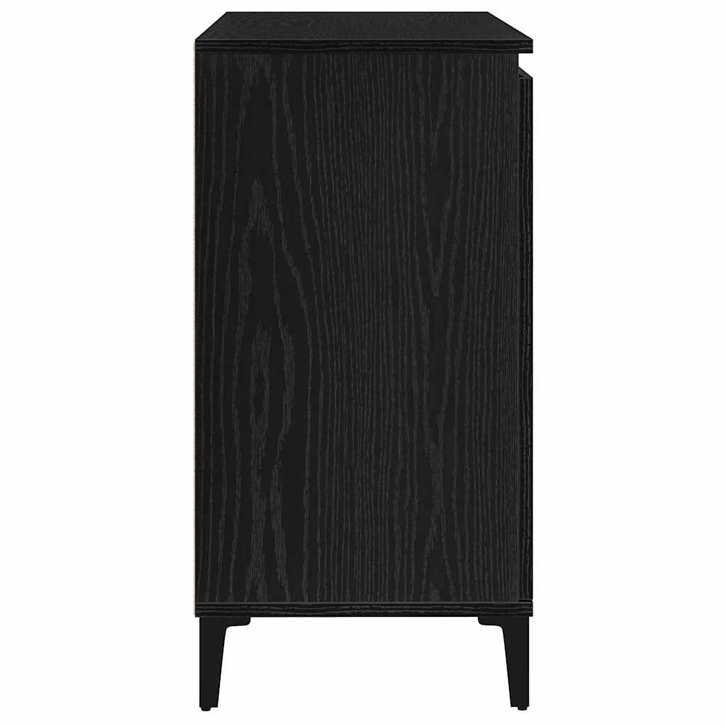 vidaXL Sideboard Black Oak 104 x 35 x 70 cm Engineered Wood